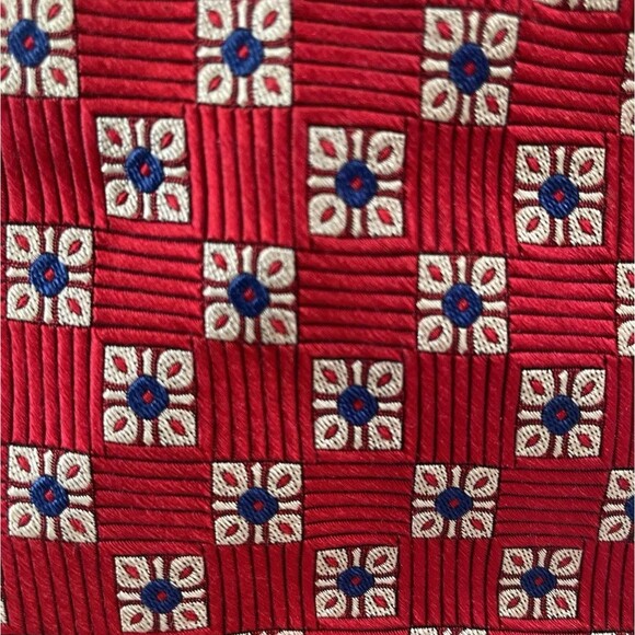 80s Vintage Robert Talbott Best in Class 100% Silk Tie Designer Red Preppy 57.5" - Picture 2 of 8